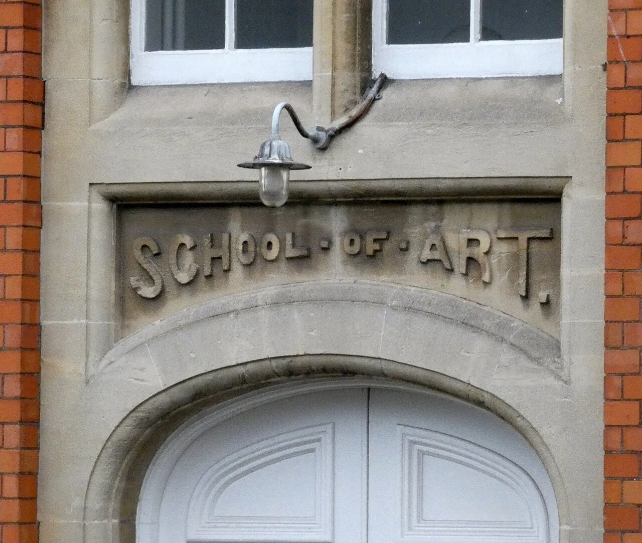 Historic School of Art exterior associated with Oriel Myrddin in Carmarthen