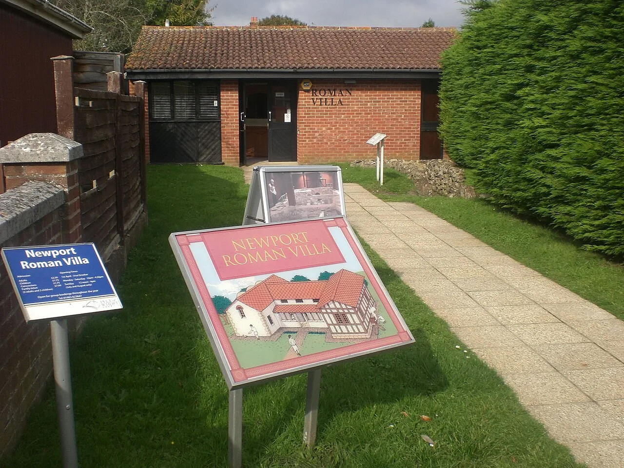 Newport Roman Villa visitor building on the Isle of Wight