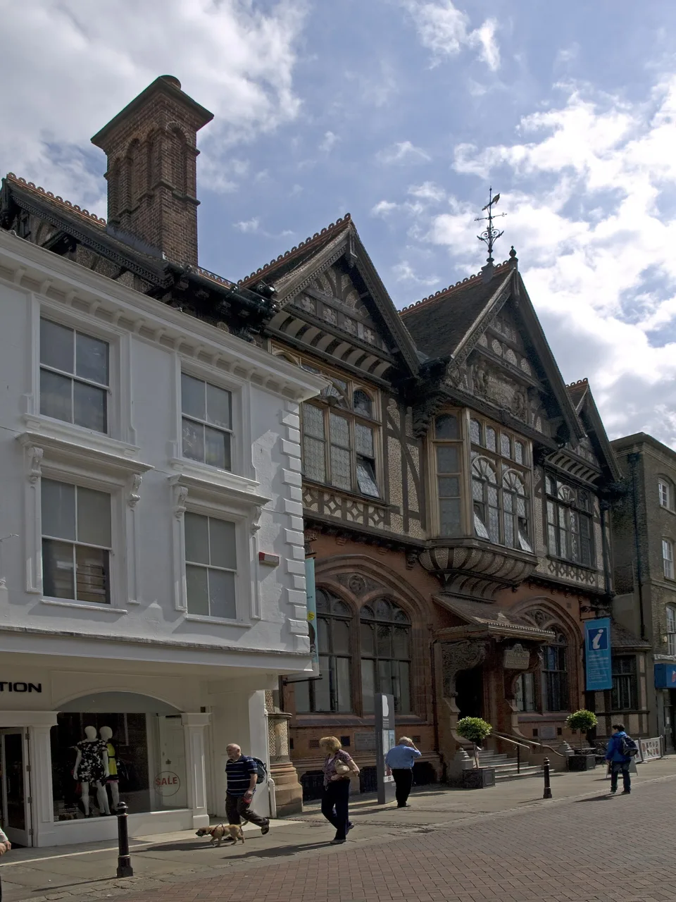 The Beaney’s ornate gabled frontage on Canterbury High Street