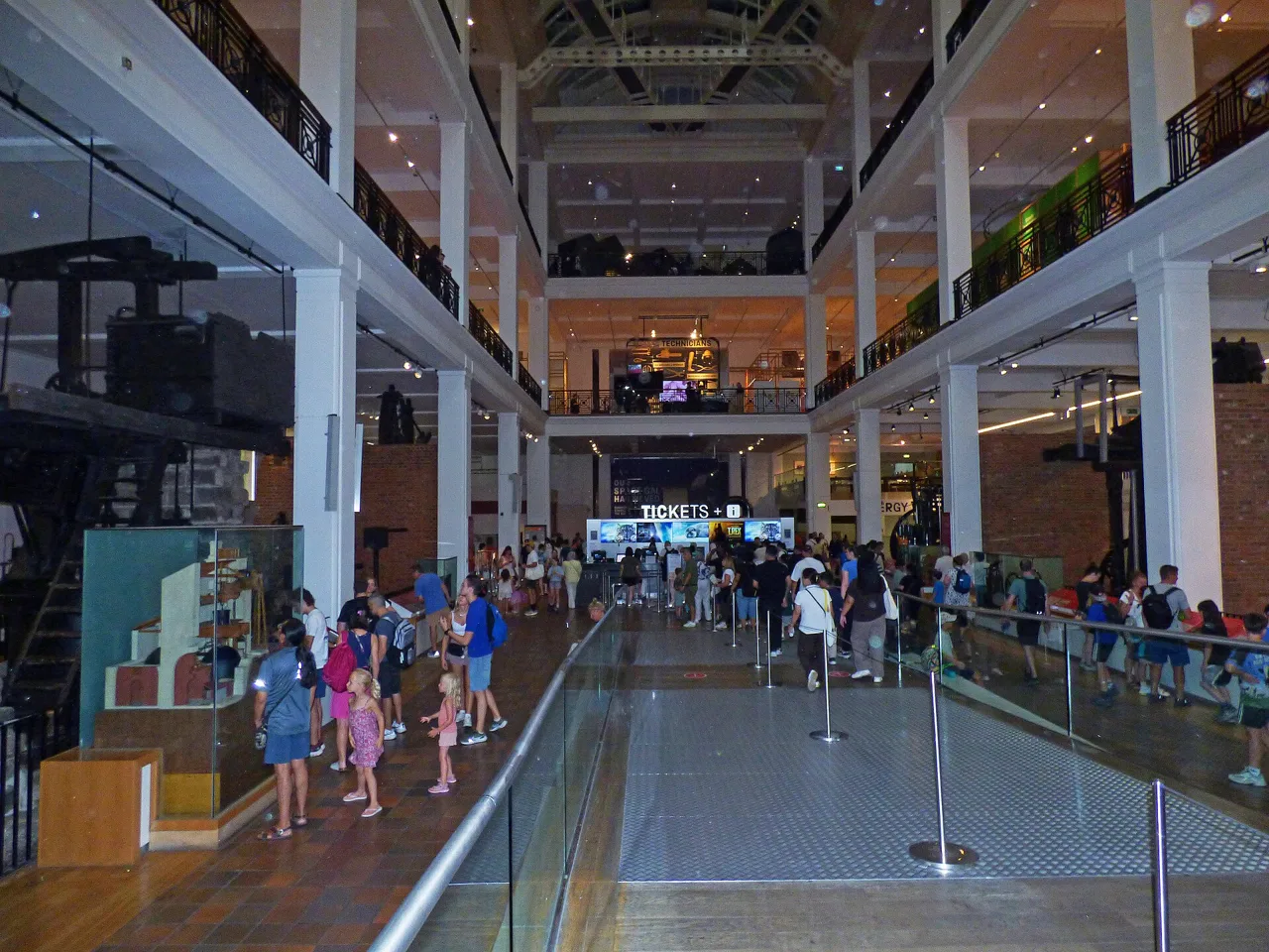 The entrance hall and galleries inside London’s Science Museum