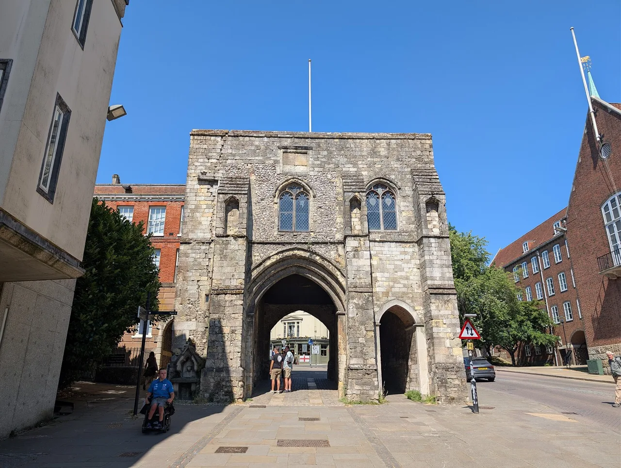 Winchester’s medieval Westgate with its archway and upper museum windows
