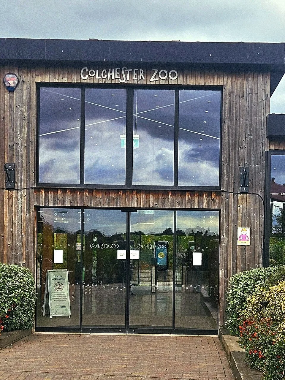 The entrance to Colchester Zoo at Stanway