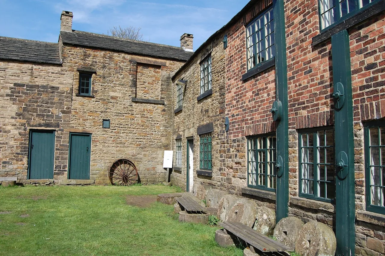 Historic workshops around a courtyard at Abbeydale Industrial Hamlet