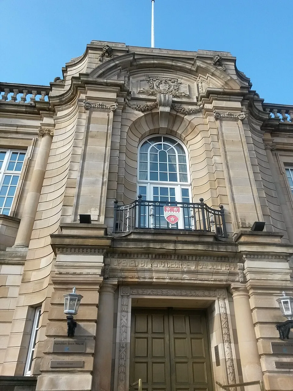 Architectural detail on the exterior of Hamilton Town House