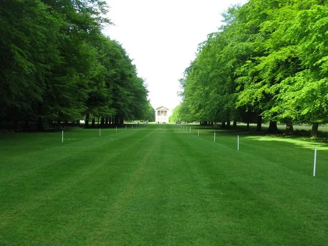 Tree-lined avenue in Houghton Hall Park, Houghton Regis