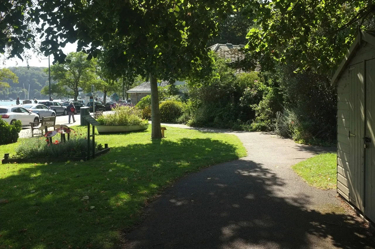 Path and planting in Royal Avenue Gardens beside Dartmouth’s waterfront