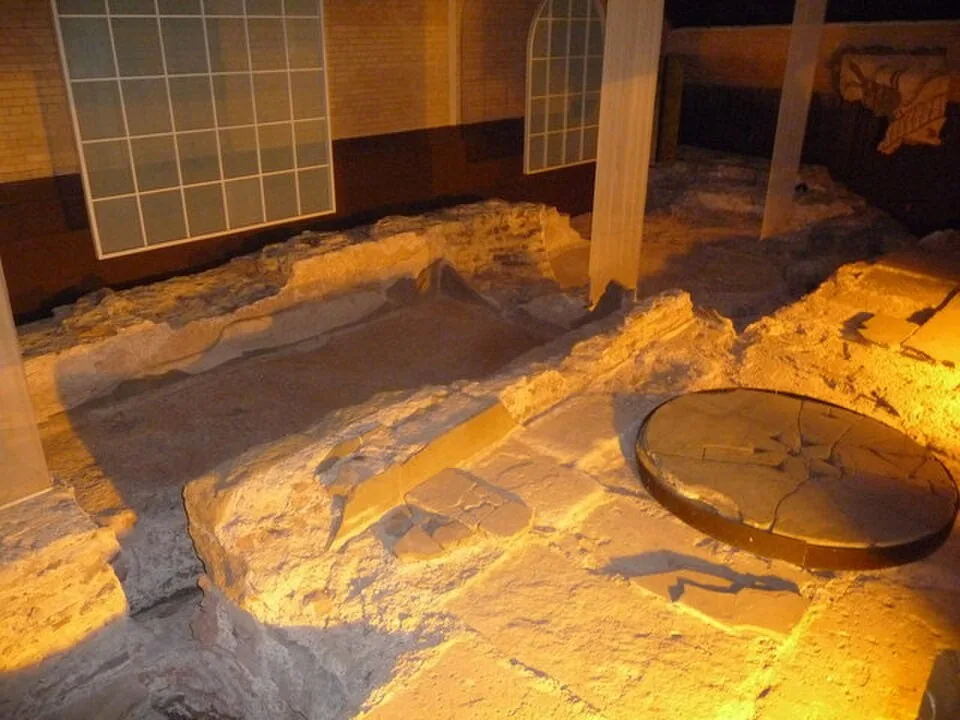 The remains of the Roman Baths in Caerleon