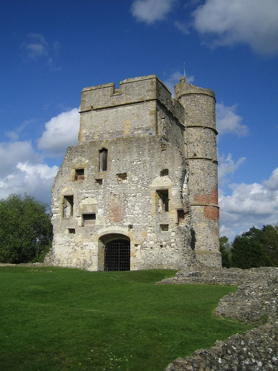 The surviving gatehouse of Donnington Castle near Newbury