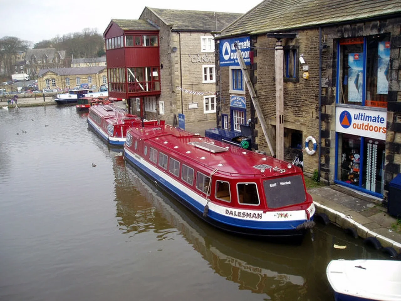 Dalesman in the foreground and Cobbydale behind at the Skipton Boat Trips wharf