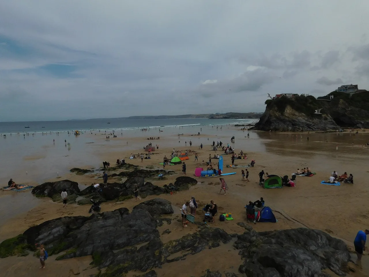 Towan Beach in central Newquay