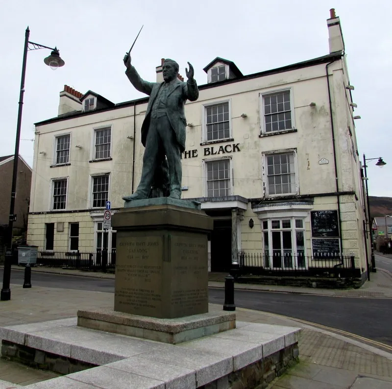 The Caradog statue in Victoria Square, Aberdare