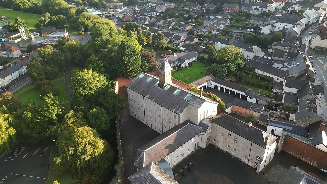 The former prison buildings at Ruthin Gaol