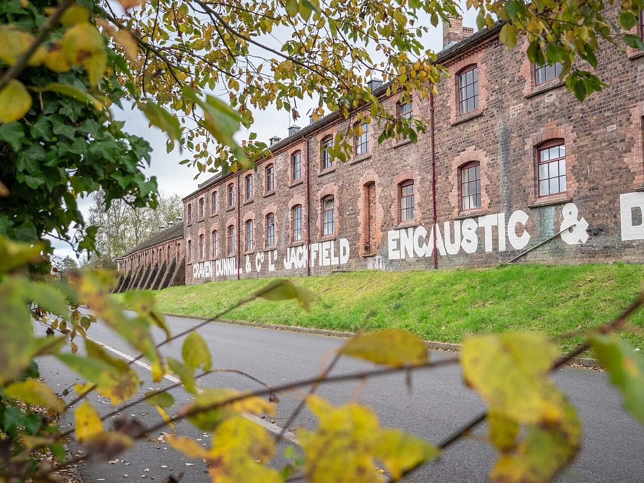 Jackfield Tile Museum facade with historic factory lettering