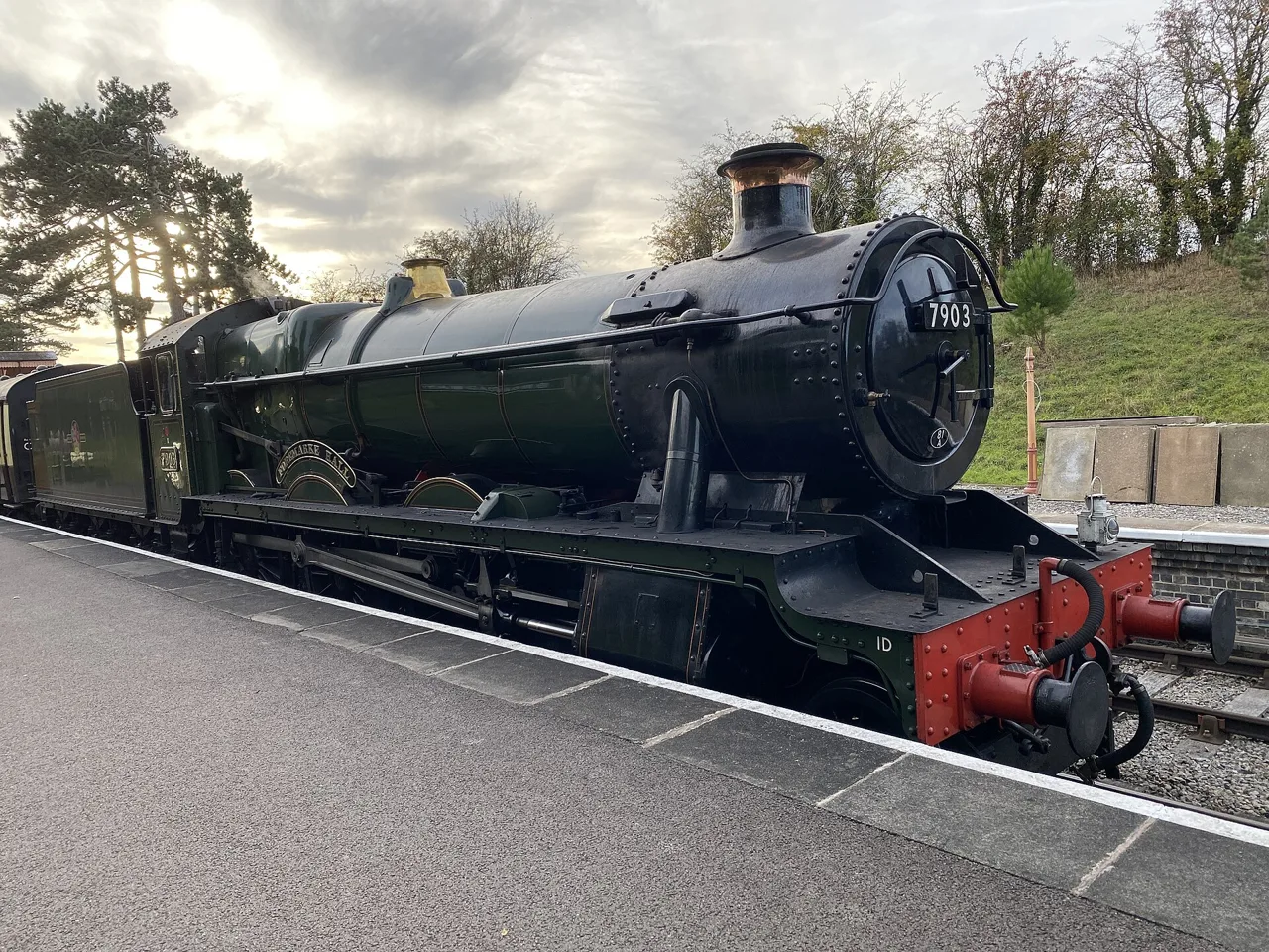 Steam locomotive at Broadway heritage station