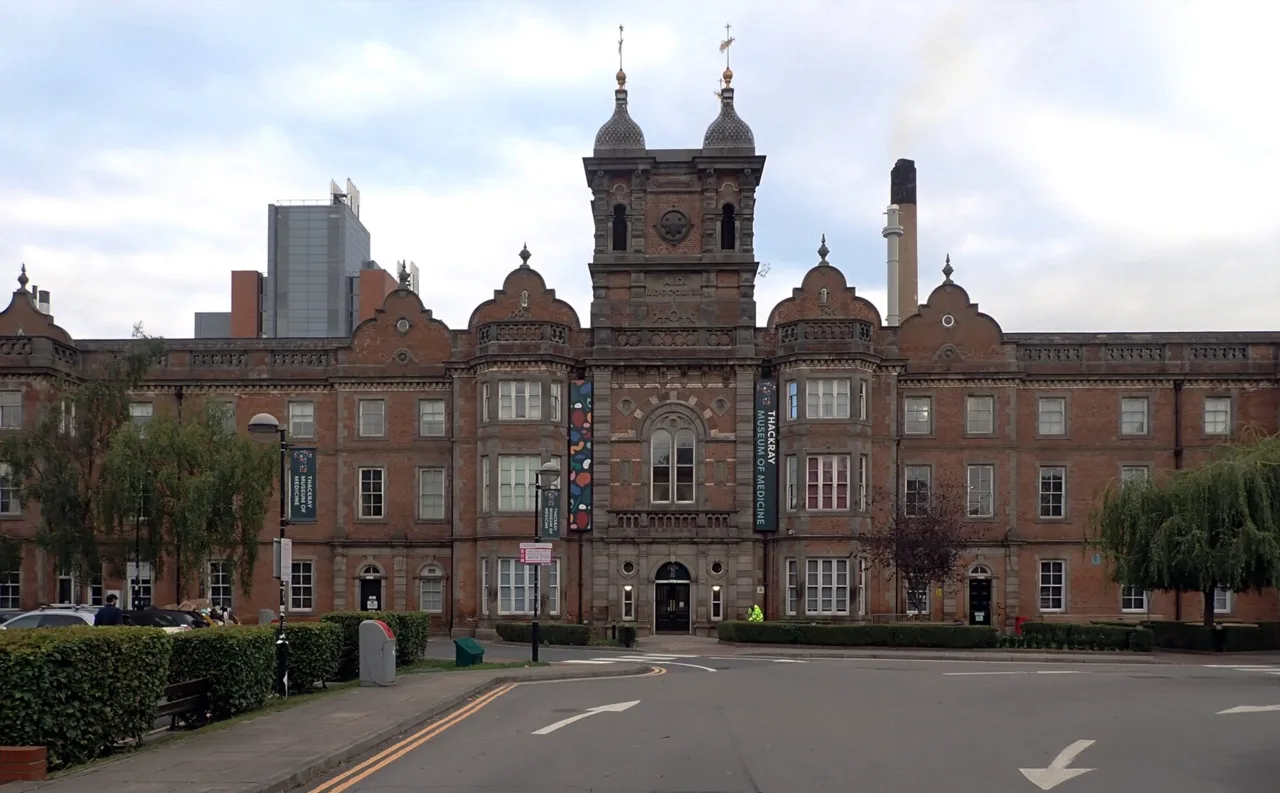 Historic brick frontage of Thackray Museum of Medicine