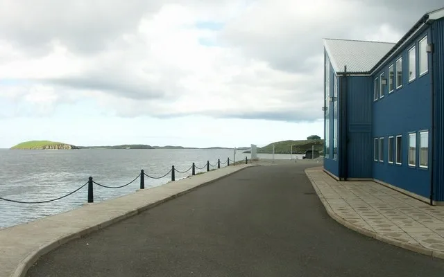 Buildings along Scalloway waterfront
