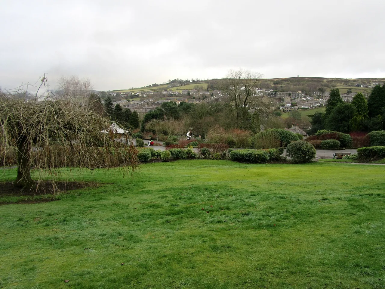 Grass and planting in Haworth’s Central Park