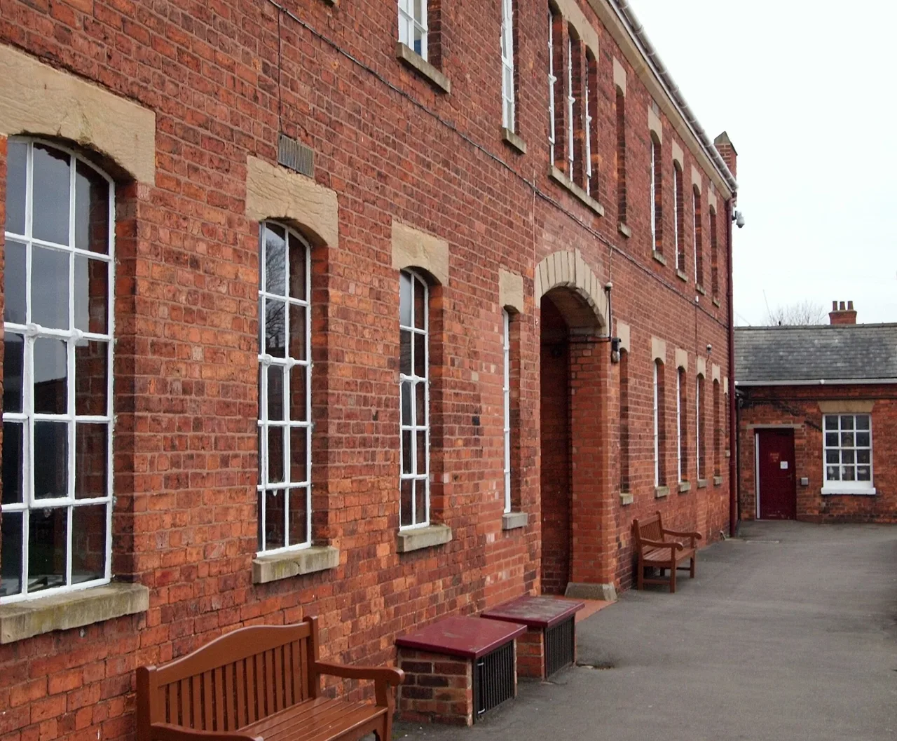 Brick courtyard buildings at the Museum of Lincolnshire Life