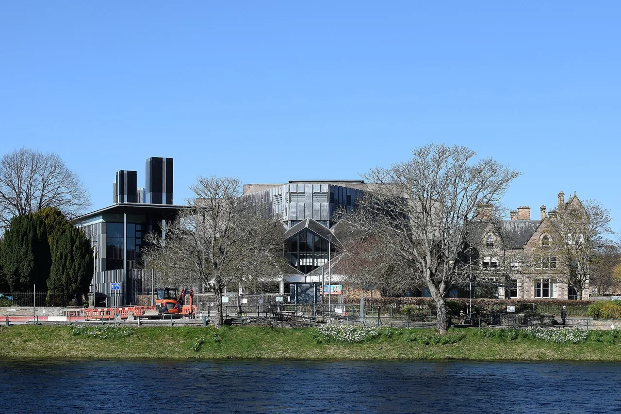 Eden Court’s modern and historic buildings seen from across the River Ness