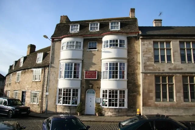 Historic stone buildings in All Saints’ Place, Stamford