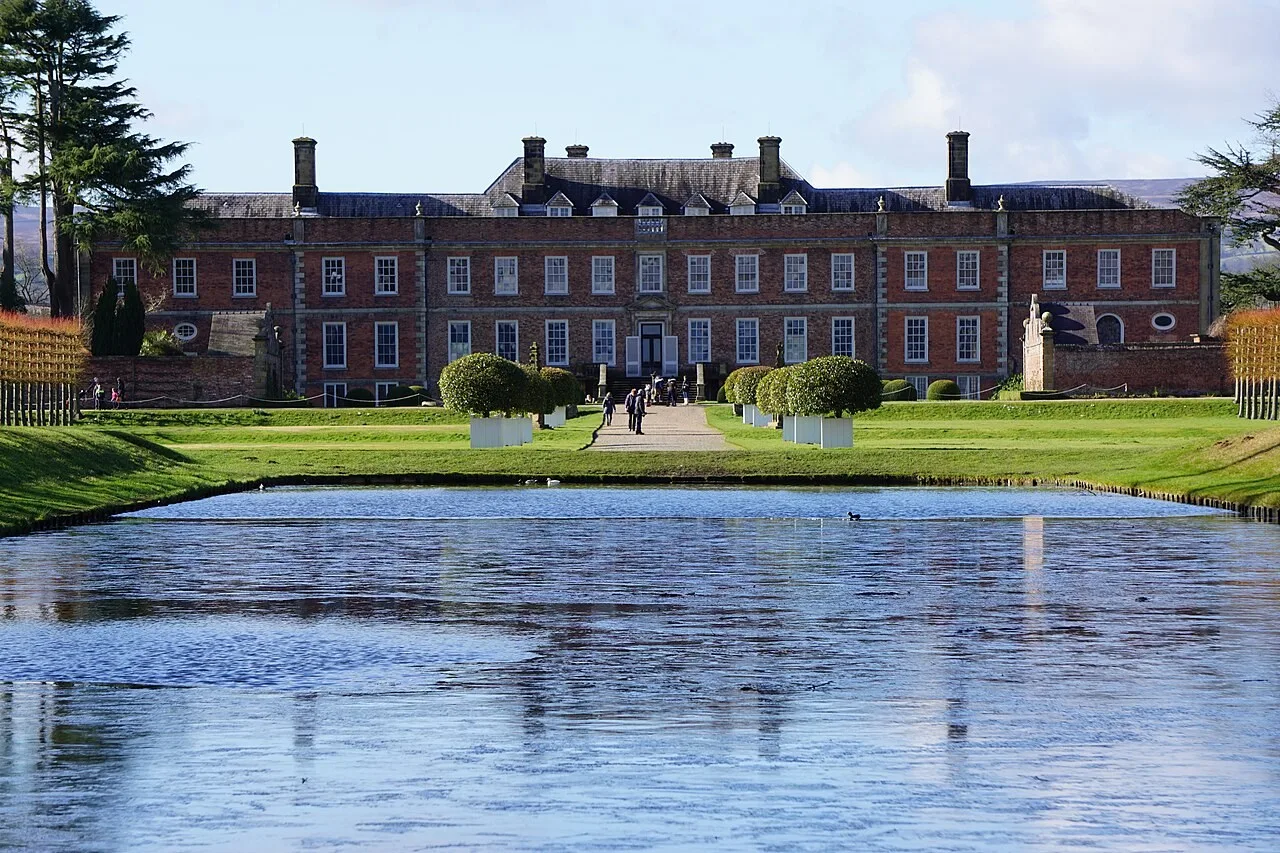 Erddig house across its garden pond