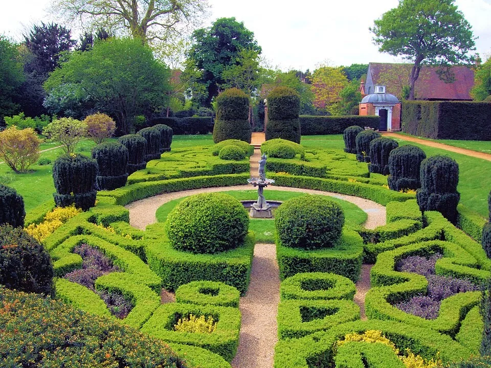 The Dutch Garden at Bridge End Garden in Saffron Walden
