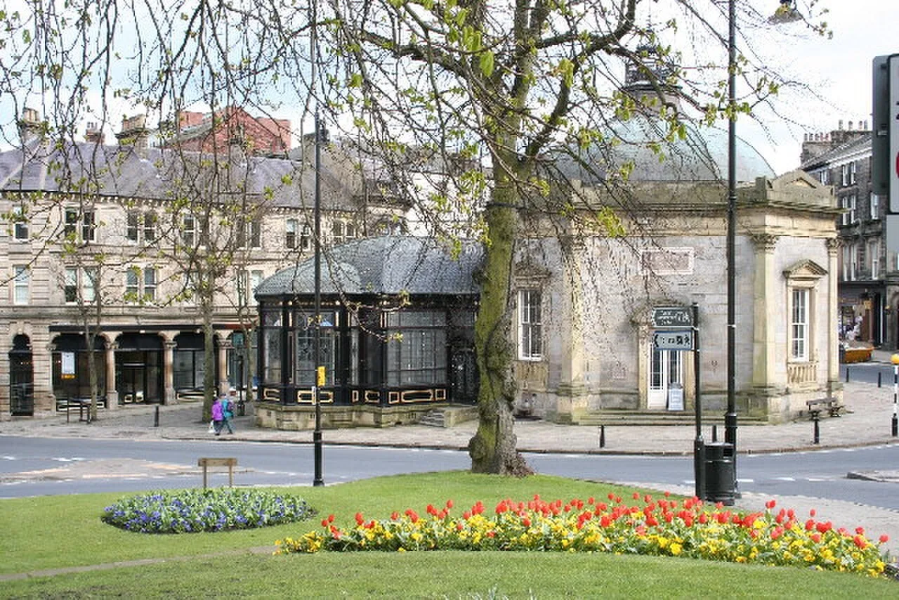 Royal Pump Room Museum exterior beside the street in Harrogate