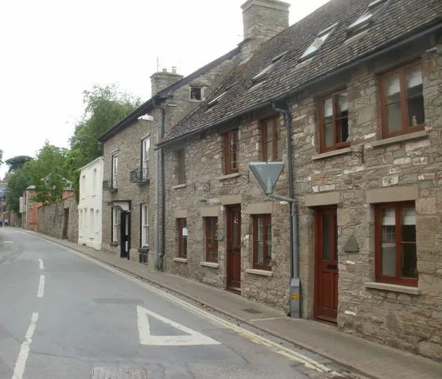 Brook Street in Hay-on-Wye, the street containing Richard Booth’s Bookshop Cinema; a contextual street view