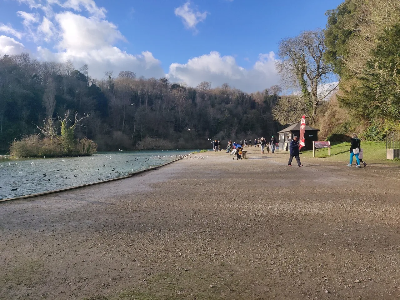 Swanbourne Lake beside its broad lakeside path