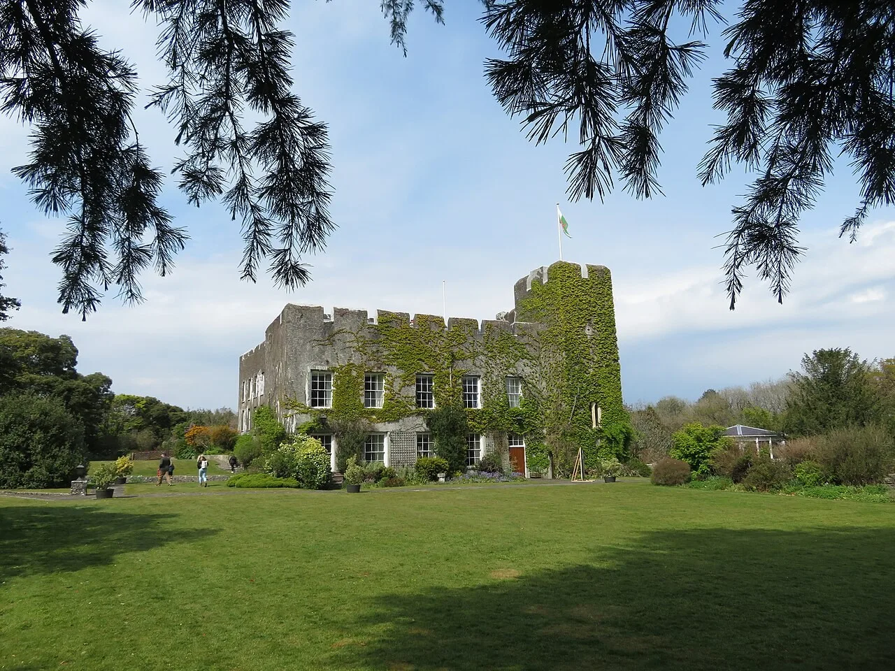 Historic exterior of Fonmon Castle near Rhoose