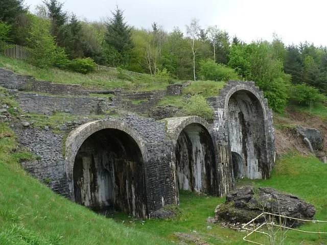 Historic remains of Sirhowy Ironworks near Tredegar