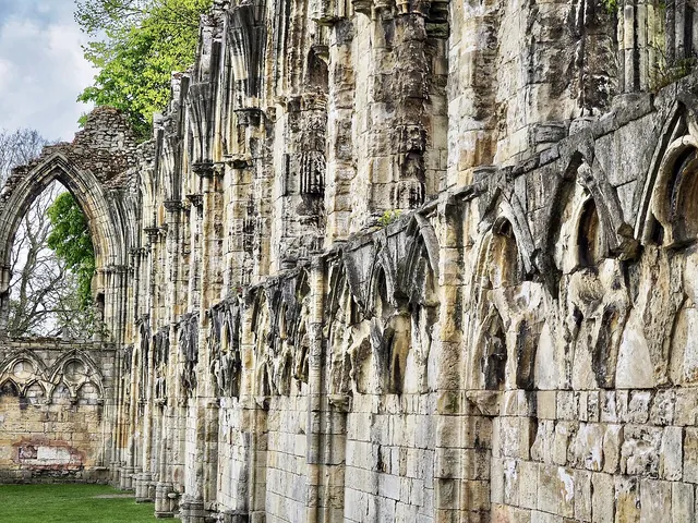 Gothic arches of St Mary’s Abbey in York Museum Gardens